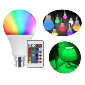 Ampoule LED RGB Multicolore avec Télécommande – 16 Couleurs – Effets Lumineux – Éclairage Décoratif Maison & Chambre