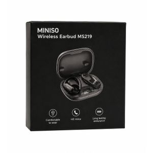 Écouteurs Bluetooth sans fil MS219 et boîtier noir