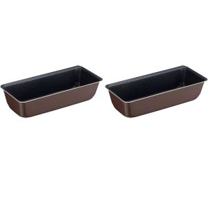 Tefal Moule à Cake - Antiadhésif - Cuisson Parfaite - Marron 28 cm - Lot de 2