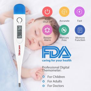 Sinocare Thermomètre numérique pour bébé LCD Fièvre Température Pour Bébé