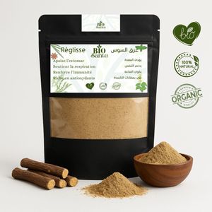 BIO SANTE مسحوق عرق السوس 100 بالمئة طبيعي اقتصاد عائلي 500 جرام