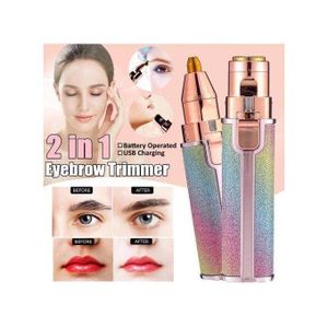 Épilateur électrique rapide 2en1 sourcils - visage et corps