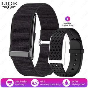 Bracelet connecté de sport et fitness avec moniteur de fréquence cardiaque et de pression artérielle, podomètre et notifications d'appels, pour hommes et femmes.
