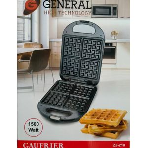 General Gaufrier anti-adhérent 1500W 4 gaufres