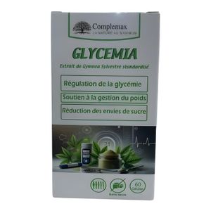 Complemax Extrait de Gymnea Sylvestre - Régulation de la glycémie - Soutien à la gestion du poids - 60 Gélules