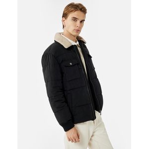 Koton Veste à col en peluche - Noir