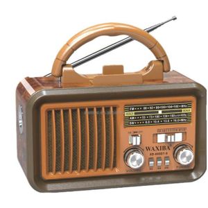 WAXIBA Radio rétro AM FM SW Bluetooth solaire MP3 batterie rechargeable lampe torche portable