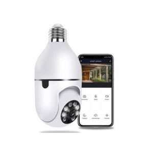 Offfre caméra WiFi Sans Fil Sécurité Ampoule 1080P 360 degrés Panoramique Vision