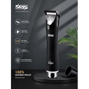 Dsp Tondeuse Professionnelle Sans Fil Rechargeable 3 en 1 – Tondeuse Cheveux, Barbe & Corps – Étanche IPX6 – Écran LED – Lames en Acier Inoxydable – Rasoir Électrique Homme Modèle 60383