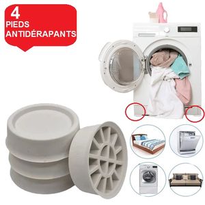 CXtech Lot de 4 Patin Machine à Laver Anti vibration Coussinets de Pieds,  Tampons à Pied, Pied Machine a Laver Anti Bruit Lave Linge Antidérapants et