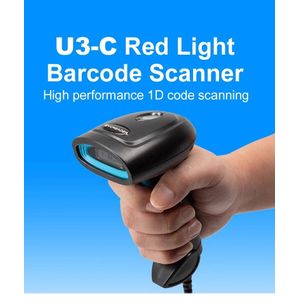 Lecteur Code Barre Laser 1D USB Filaire Rapide Plug & Play