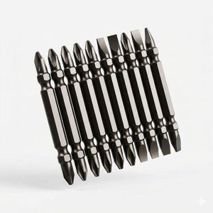 Lot de 10 embouts de tournevis double extrémité PZ2 / SL6 à tige hexagonale