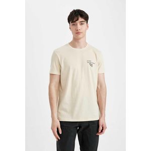 Defacto Homme Slim Manches Courtes T-Shirt - C3949AX - Beige