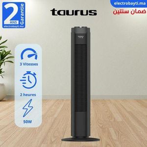Taurus Ventilateur Colonne NEW BABEL, 50 W, 3 vitesses, minuterie de 2h