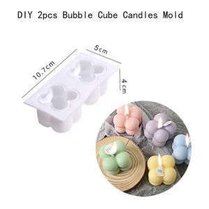 Bougie Moule en silicone 3d Mini Magic Bubble Cube Boule Bougie