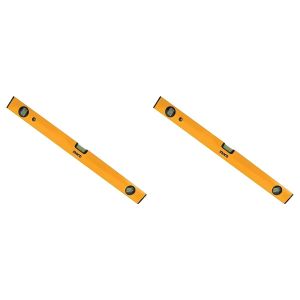 Ingco Lot de 2 - Niveau à Bulle Aluminium 80 Cm - Outil de Mesure Précis - Bricolage et Construction