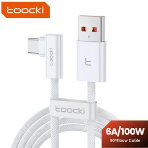 Toocki USB A à Type C câble de charge rapide 6A USB C câble de données pour Huawei Samsung Xiaomi Iphone16 15 tablette  100W coude 90 degrés