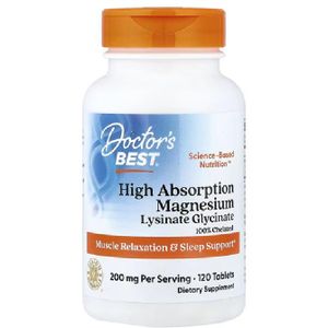 Doctor's BEST Doctor's Best, High Absorption Magnesium, 120 Tablets (100 mg per Tablet)