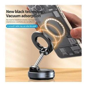 VACUUM Support Téléphone Magnétique Magsafe 360° Rotatif à Ventouse – Double Face, Pliable & Rétractable – Version Améliorée pour Voiture, Bureau et autres