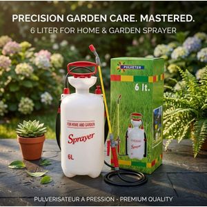 Pulvérisateur à Pression Préalable 6 Litres - Pulvérisateur de Jardin et Désinfection - Lance Orientable et Sangle de Transport