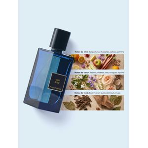 Maa Althahab Oud Blue EDP, parfum boisé oud luxueux et longue tenue unisexe pour ceux qui recherchent la profondeur et l’élégance