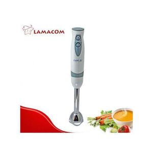 Lamacom Mixeur Plongeant avec Pied en INOX + Bol Gradué 600 ml // Batteur 2 Vitesses