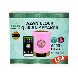 Horloge Azan & Haut-Parleur Coranique Equantu SQ-122 Bluetooth – 6000+ Villes