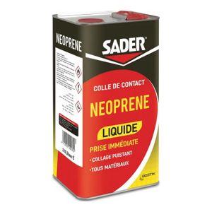 Sader Colle Néoprène Liquide - Adhésion Forte - Tous Matériaux - 5 Litres