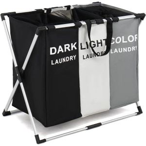 Tri Facile : Panier à Linge Pliable et Organisateur 3 Sections