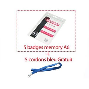 Memory 2 Porte-badge avec enrouleur et Bouton pression,Clip Métal,Élastique  Solide 90cm à prix pas cher