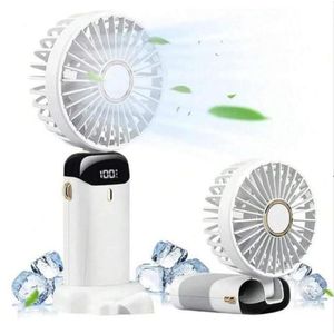 Mini Ventilateur rechargeable via USB, portable, 5 vitesses. Blanc 