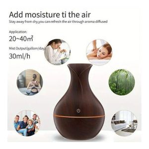 Mini Humidificateur Diffuseur d'Huile Aromatique pour la Maison/le Bureau, Diffuseur Mode Tactile 7 Couleurs LED