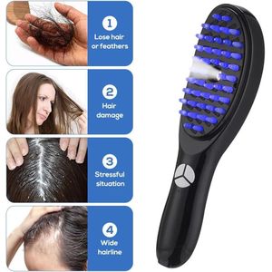 Now BROSSE DE MASSAGE ÉLECTRIQUE POUR LE CUIR CHEVELU ET LES SOINS CAPILLAIRES - Brosse à cheveux multifonctionnelle à lumière rouge, masseur de tête 3D, vibration ultrasonique, atomisation, massage électrique