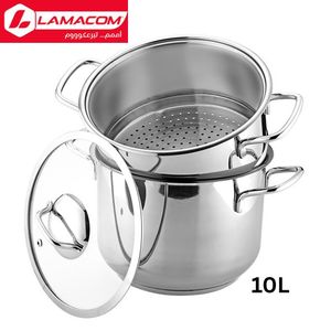 Lamacom Couscoussier Inox 10L 100% en Inox (18/0)