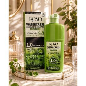Koyo Watercress Bubble Dye Shampoo Natural Black
