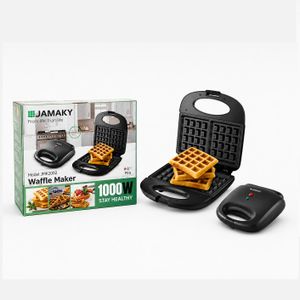 Gaufrier Électrique 1000W – Appareil à Gaufres Antiadhésif, Chauffe Rapide, Double Plaque
