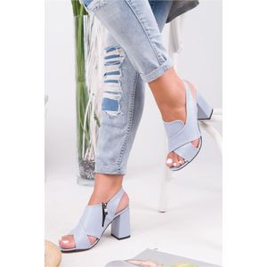 My papuci Chaussures  Joseph bleu clair à talons