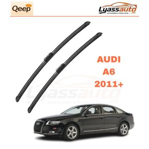 Qeep Paire de Balais d'Essuie-Glace Sans Cadre 26"+21" Pour AUDI A6 2011+