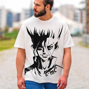 BENYAHYA STORE Dr Stone T-shirt Oversize Teshirt Anime Japan Tshirt Manga