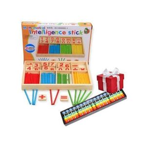 Jeu en bois Montessori de comptage mathématique + Abacus Soroban calcul Mental