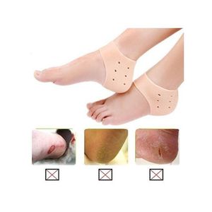 جل السيليكون لحماية الكعب، قطعتان من جل السيليكون المريح لكعب القدم المكسورة وترطيب البشرة