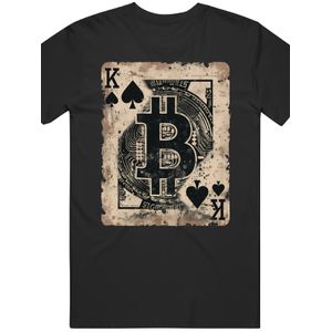 T-shirt Localbitcoin est le roi Michael Saylor Homme Noir Manches Courtes Col Rond, Pur, Style Décontracté, Vêtement Toutes Saisons, Convient pour les Vêtements de Vacances, Décorations de Noël, Motif Amusant, T-shirt Noir Unisexe