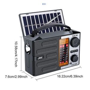 Radio portable multifonction solaire et rechargeable JOC