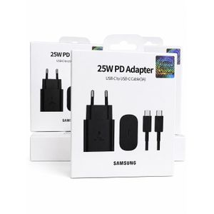 Samsung Chargeur Rapide 25W PD – Adaptateur USB-C avec Câble Type-C (3A)