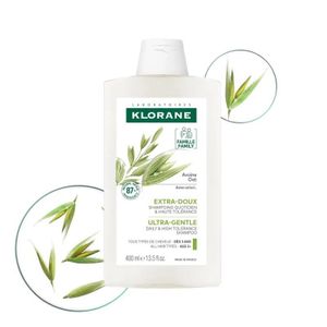 Klorane Avoine  EXTRA-DOUX 400ml Shampoing quotidien et haute tolérance enfant et adulte