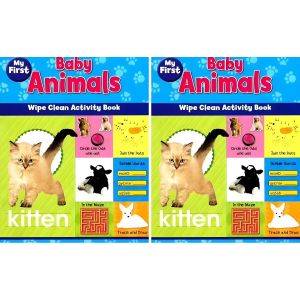 Livre d'activités effaçable - Apprentissage des animaux - Développement précoce - Multicolore