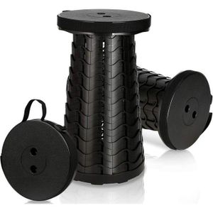 Tabouret Pliable Portable, chaise Léger et Stable, Hauteur réglable, pour la pêche, la randonnée, Les Voyages