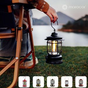 Lanterne de camping rétro – Lampe portative rechargeable au design vintage, idéale pour éclairer vos soirées en extérieur
