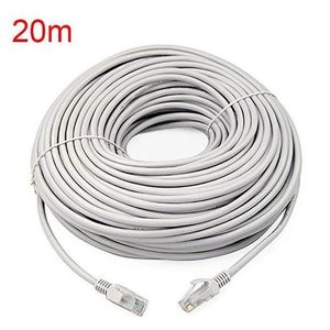 Câbles réseau Vshop ® câble réseau plat CAT6 - RJ45 - Ethernet 20M - Blanc