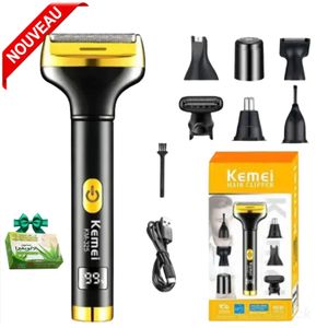 Kemei Epilateur Rasoir Pour Femme 7-en-1 Tondeuse Électrique pour Visage, Sourcils, Oreilles et Corps